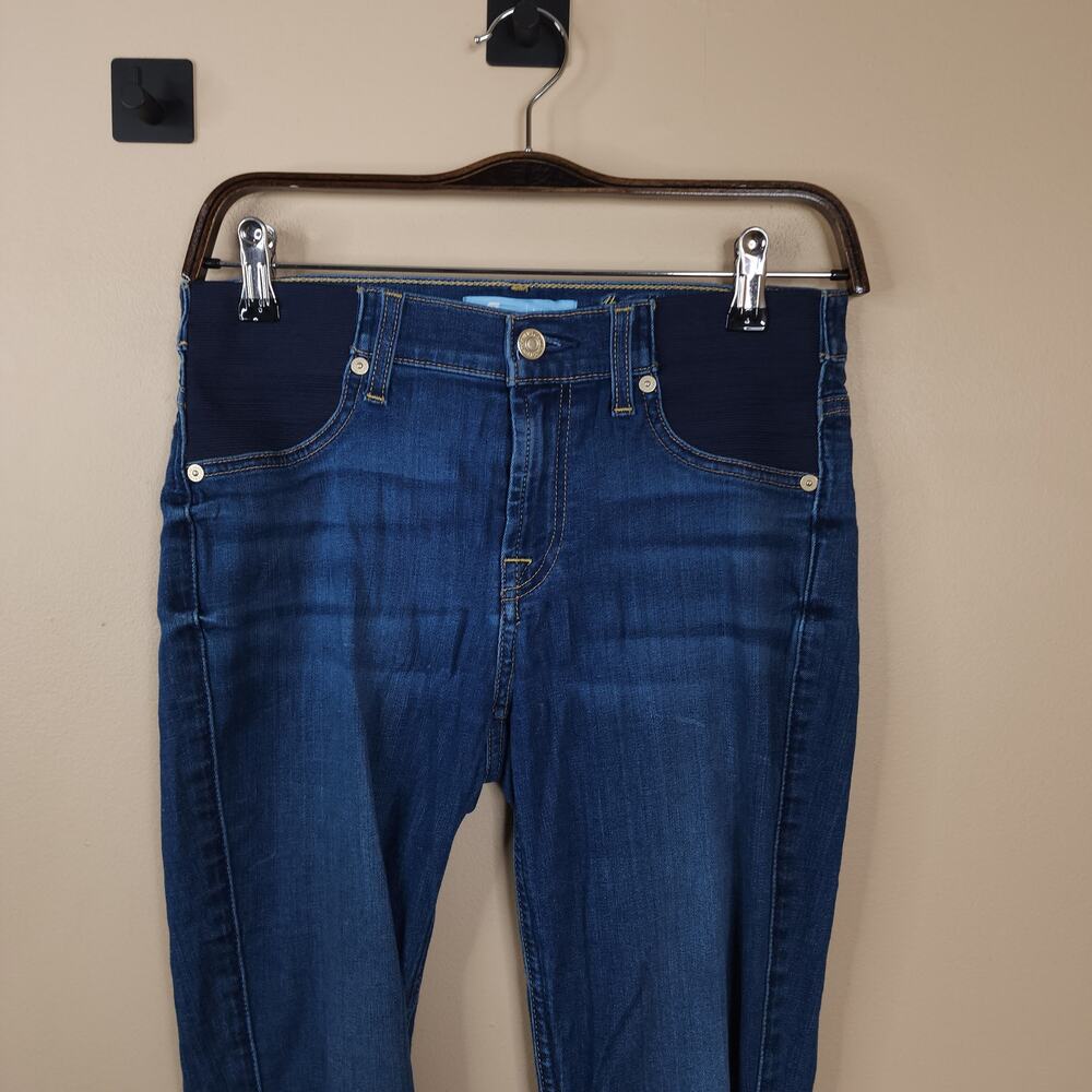 7 For All Mankind Secret Fit Belly B(AIR) Ankle Skinny Maternity Jeans 26 - Picture 2 of 12
